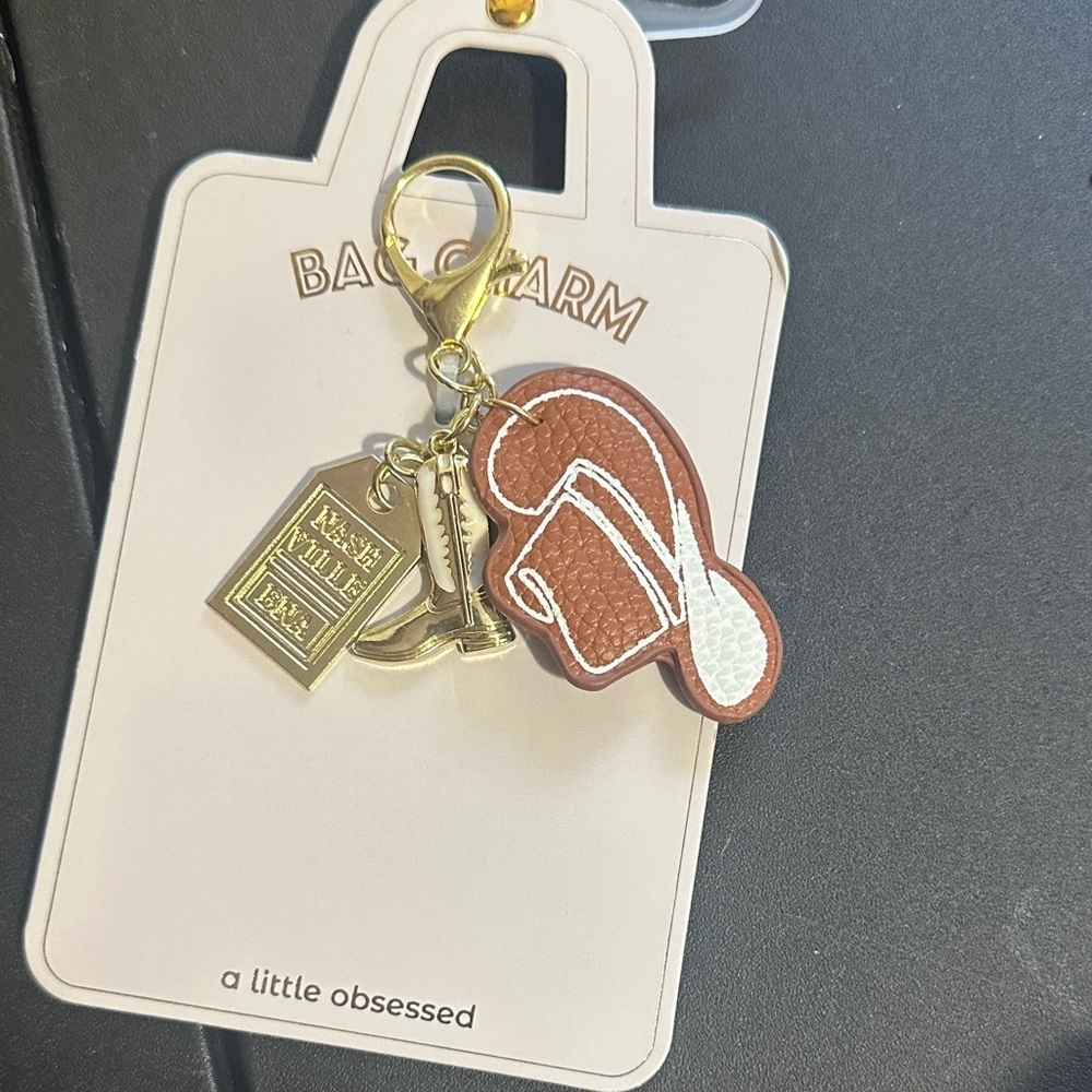 Bag charm Nashville cowboy hat key chain and bag charm